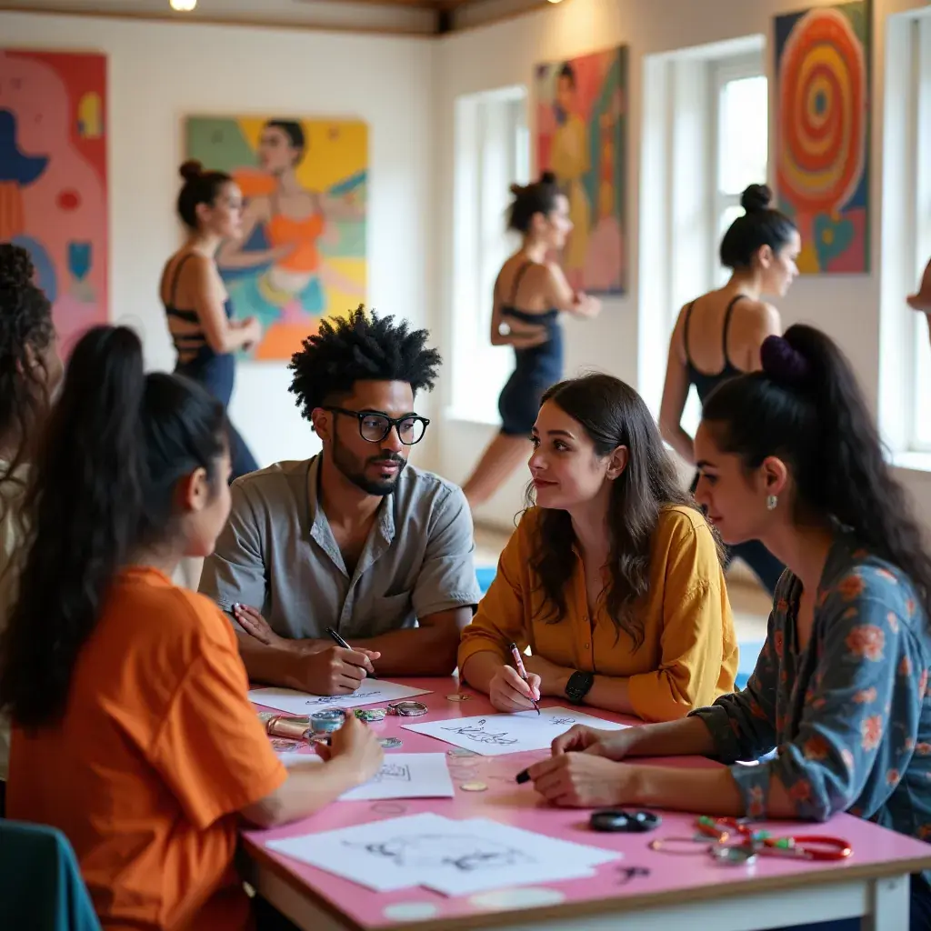 Creative team at work